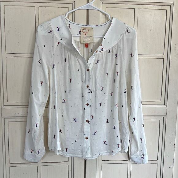 White Patterned Blouse - Picture 1 of 4